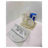 2 Lazy Susans 1 w/3 Different Bowl Sizes w/Lids