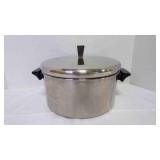 6 Qt Revere Ware Copper Bottom Stock Pot W/Lid