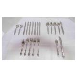 21 flatware -UTICA Stainless China, Oneida Lid