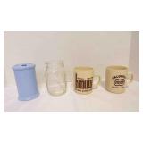 2 Advertising Mugs, Ball Mason Jars