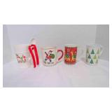 4 Christmas Mugs