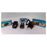 3 Die Cast Metal Pencil Sharpeners Bronze Antique