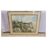 Matted & Framed Water Color Painting Signed by