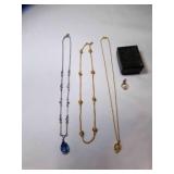 AVON Gold Tone Knot Necklace & 2 Fashion Jewelry