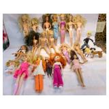 Barbies, Mattel dolls dated 1966, 1991, 1971, 2001