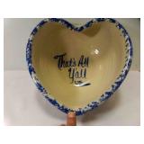 Casey Pottery Marshall Texas Heart Shaped Popcorn