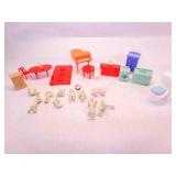 Vintage Dollhouse Furniture & People for Play