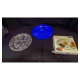 2 Plastic Divided Trays & Libbey Clarion Clear
