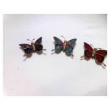3 Metal Butterfly Magnets