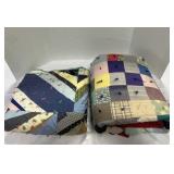 2 Patchwork Quilts - Has Stains - 69ï¿½"X77"