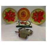 Glass Maple Leaf Chrome Silver Mirror Finish &