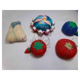3 Tomato & Strawberry Pin Cushions (1 Missing