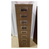 Dark Brown 8 Drawer STEELCASE File Cabinet No Lock