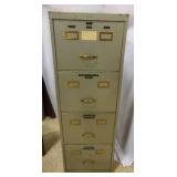 Gray 4 Drawer UNBRANDED File Cabinet w/Slide Tight