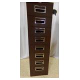 Dark Brown 8 Drawer STEELCASE File Cabinet No Lock