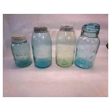 Blue Mason Glass Canning Jars-3 half gallon,