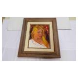 Blonde Woman Original Portrait Oil Painting on
