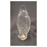 1979 Clear Glass Santa 6" Bottle w/Original Paper