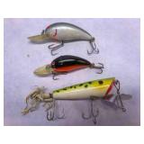 3 Fishing Lures-show usage wear