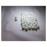 Milk Glass Marbles 2 Glow Green Uranium
