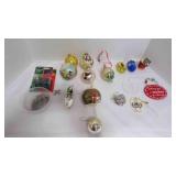16 Christmas Ornaments W/Ornament Hangers