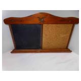 Vintage Message Board Chalk Board Cork Board Combo