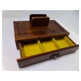 Vintage Wooden Jewelry Box Organizer 1 Drawer