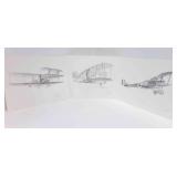 3 Antique Airlines Prints by S.J. DeMarco