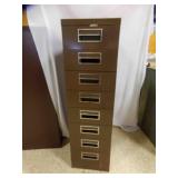 Dark Brown 8 Drawer STEELCASE File Cabinet No Lock