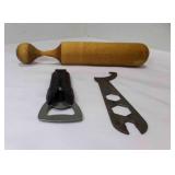 Vintage Wooden Pestle - Bottle Opener - Multi