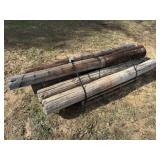 6- wood line posts/poles 7ï¿½-8ï¿½ long