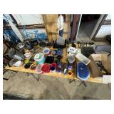 Assorted kitchenware- cups, pots/pans, cutlery