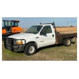 2000 Ford F250 Diesel Flatbed Truck