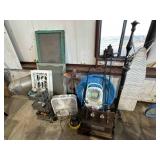 Assorted decor, fans, lamps, doors etc..