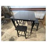 39ï¿½ wood table & 4 stools