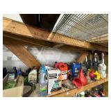 Contents of Shelf- oils, filters, funnels, fluids