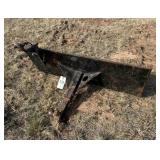 Skid steer hitch plate, receiver hitch adapter