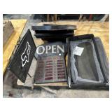 2 Kobalt bags, trays, signs