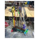 Assorted brooms