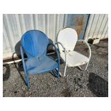 2 X Vintage Metal Chairs