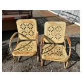 2 X Vintage Decorative Metal Chairs