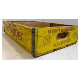Wood Dr. Pepper Soda Pop Crate w/1 Divider 18ï¿½"