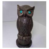 Vintage Cast Metal Promotional Owl Bank MASBA