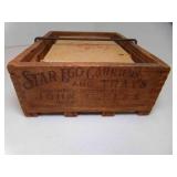 Star Egg Carrier Wood Crate w/Dovetail Corners