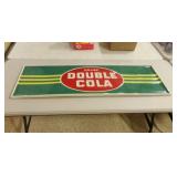 Vintage Double Cola Embossed Metal Advertising