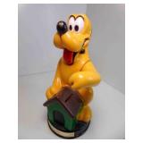 Vintage Walt Disney Pluto Money Bank Hard Vinyl