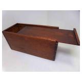 Early Wood Box w/Dovetail Corners and Sliding Lid