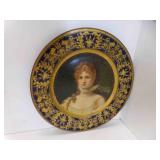 Antique Tin Vienna Art Plate - Patent Date 1905