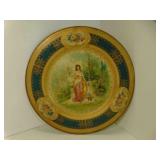Antique Tin Vienna Art Plate - Patent Date 1905