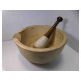 Huge Vintage Apothecary Stone Mortar and Pestle